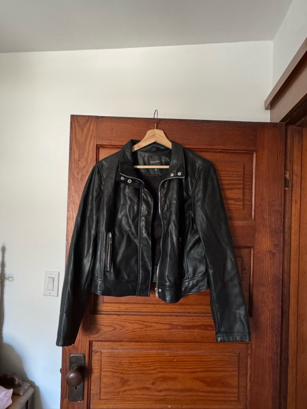 Dynamite Black Leather Jacket
